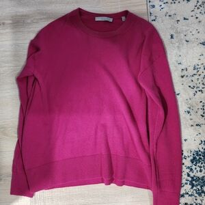 Vince Pink And Grey Crew Neck Sweaters